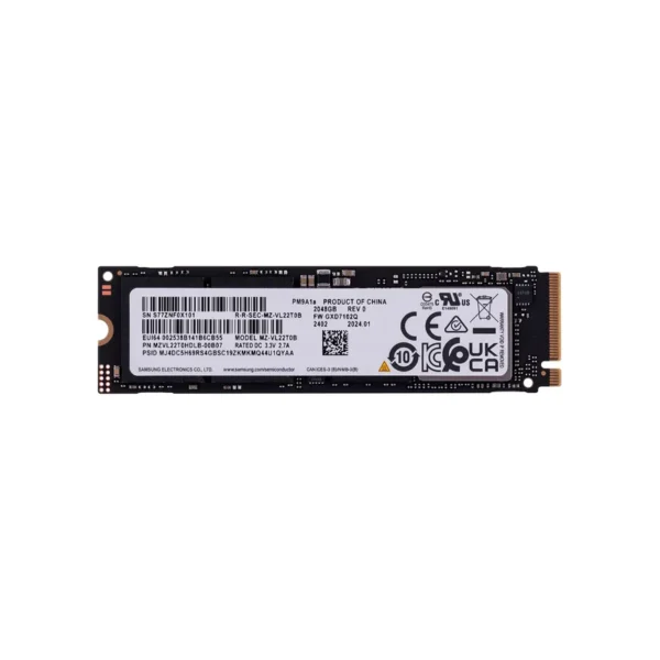 SSD Samsung PM9A1a 2TB Nvme PCIe 4.0 M.2 (22x80) MZVL22T0HDLB-00B07