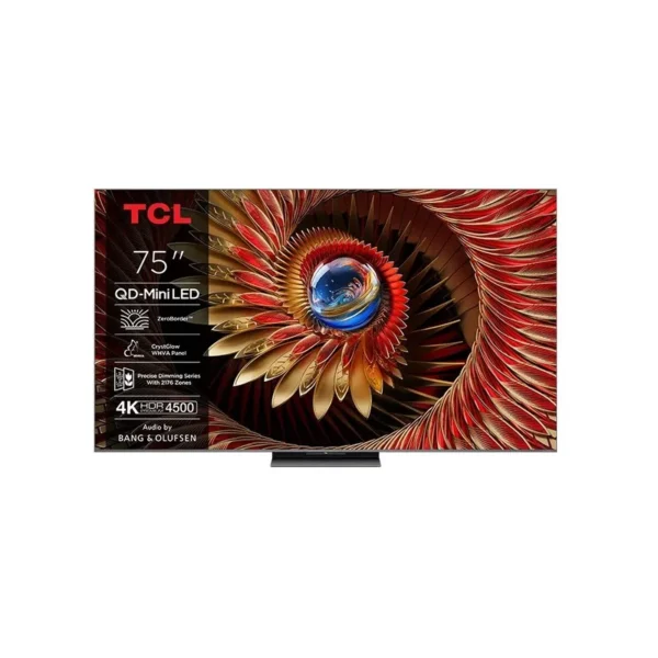TCL 75C8K TV 190.5 cm (75") 4K Ultra HD Smart TV Wi-Fi 4500 cd/m² Black