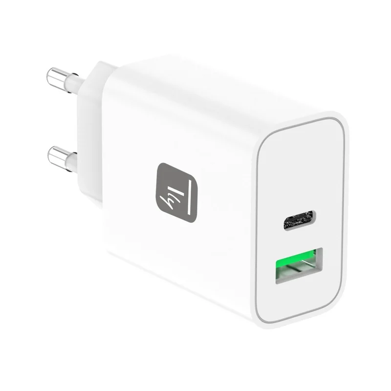 Techly IPW-USB-30WACG mobile device charger Universal White AC Fast charging Indoor