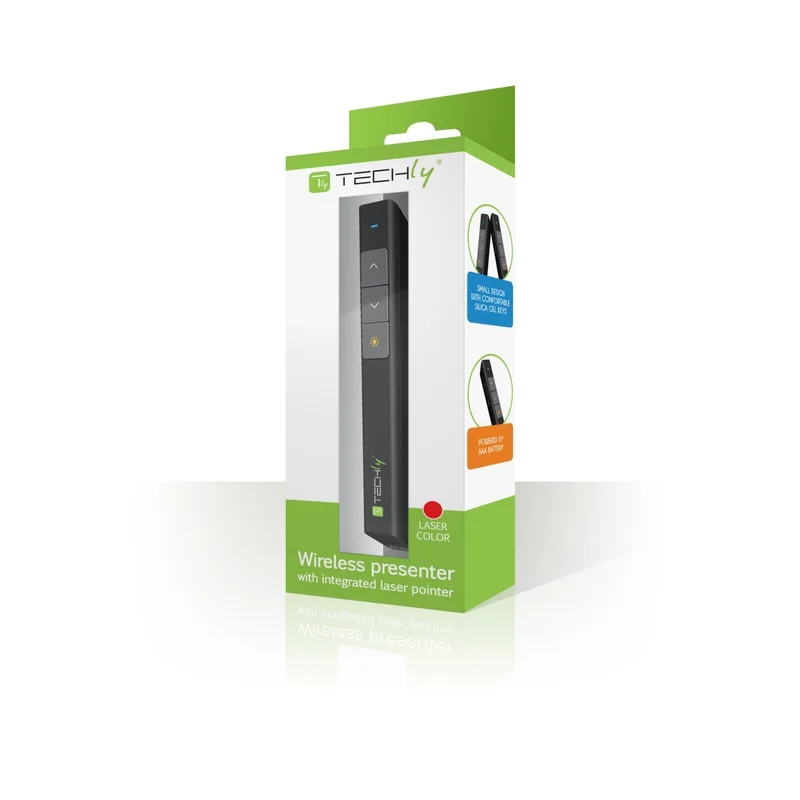 Techly ITC-LASER26 wireless presenter RF Black