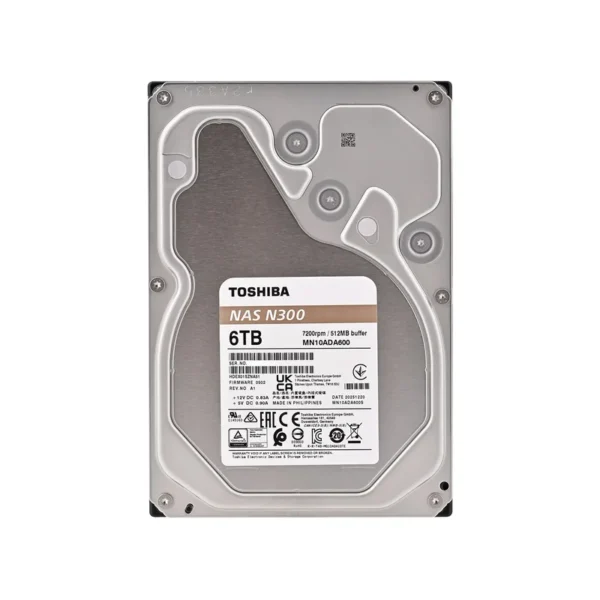 Toshiba N300 internal hard drive 6 TB 7200 RPM 512 MB 3.5" Serial ATA III