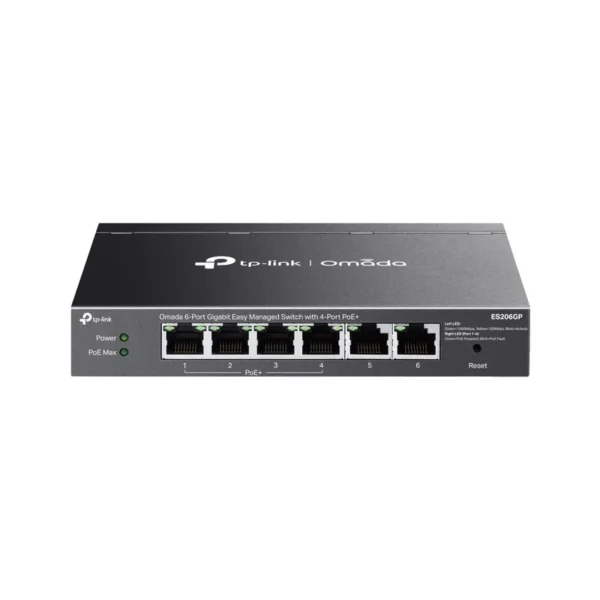 TP-Link Omada ES206GP network switch Managed Gigabit Ethernet (10/100/1000) Power over Ethernet (PoE) Black