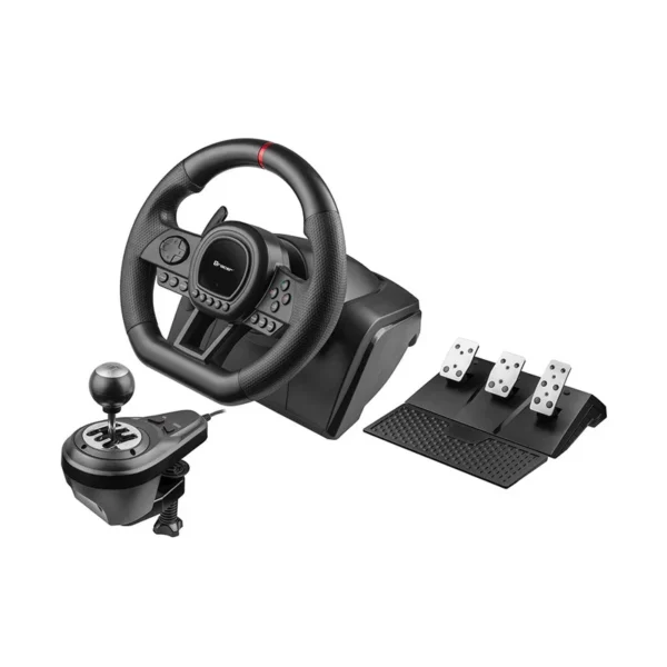 Tracer SimRacer Manual Gearbox 6in1 Black Steering wheel + pedals + shifter Analogue Nintendo Switch, PC, PlayStation 4, Playstation 3, Xbox One, Xbox 360