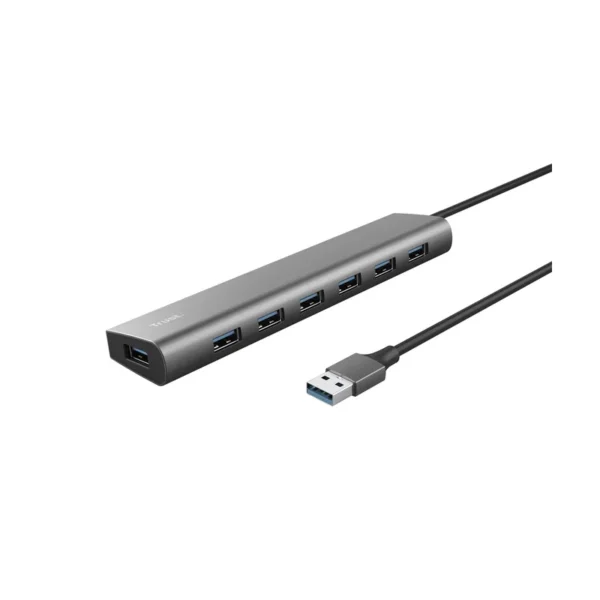 Trust Halyx - Type-A 5000 Mbit/s 7 Port USB 3.2 Gen1 Hub (silver)