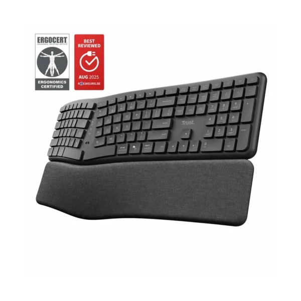 Trust Keyra Ergonomic multidevice wireless keyboard