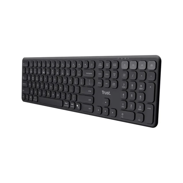 Trust Vaiya US Black USB + RF Wireless + Bluetooth - keyboard