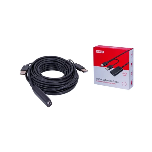 UNITEK Y-278 USB cable USB 2.0 10 m 2 x USB A USB A Black