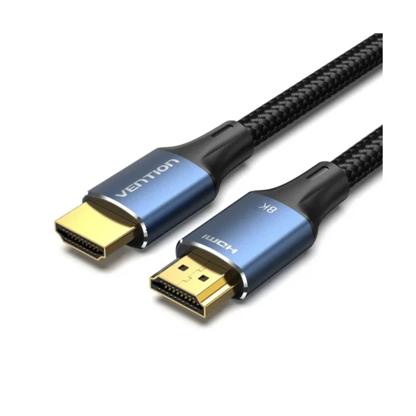 Vention Cotton Braided HDMI-A Male to Male HD Cable 8K 3M Blue Aluminum Alloy Type