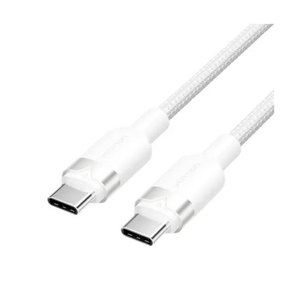 Vention USB-C to C cable, braided, 3A, 480Mbps, 60W, 2m, WH