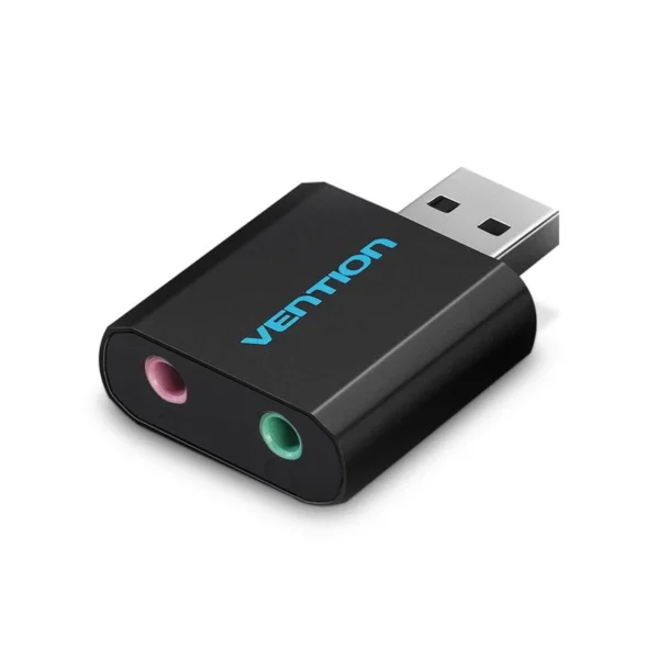 Vention USB External Sound Card Black Metal Type