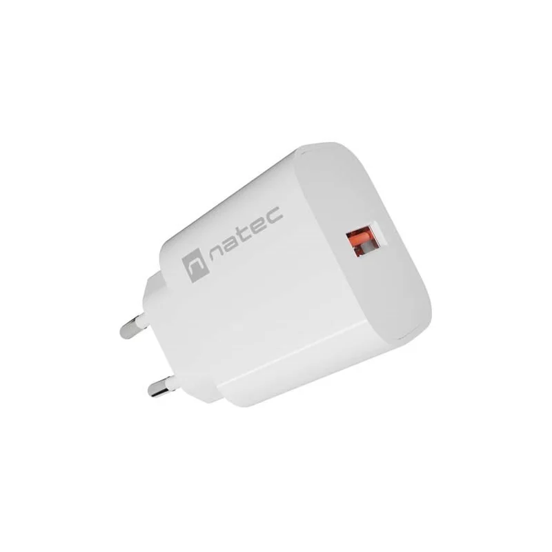 WALL CHARGER NATEC RIBERA 1X USB-A 18W WHITE