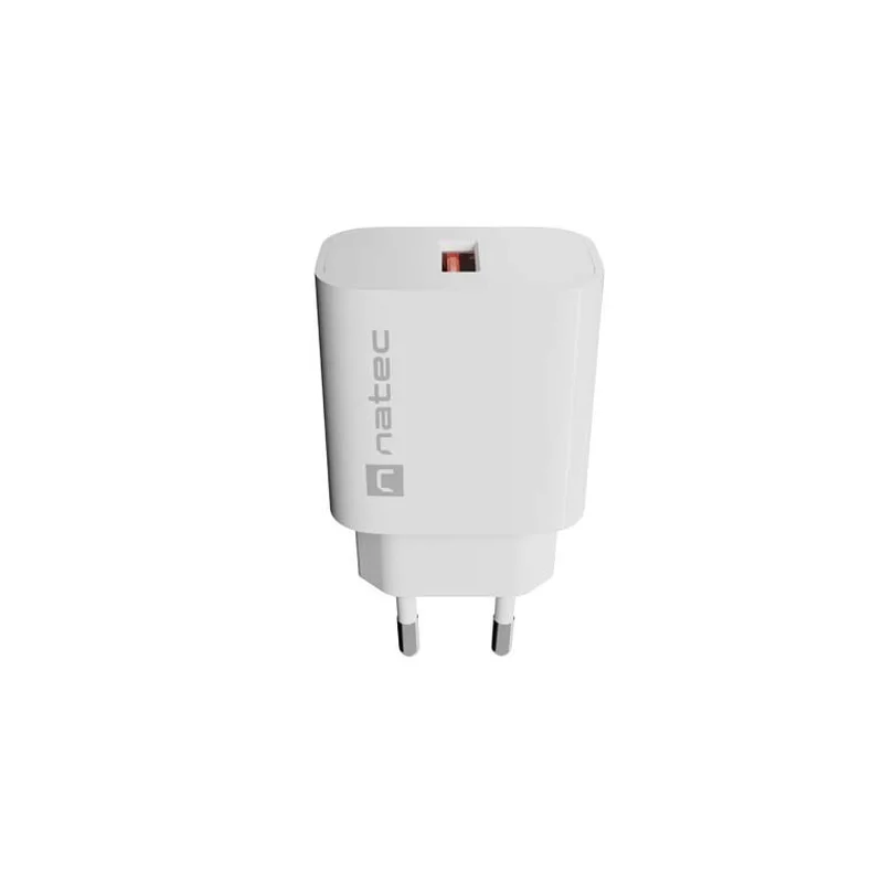 WALL CHARGER NATEC RIBERA 1X USB-A 18W WHITE