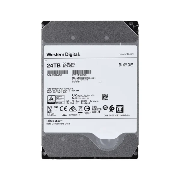 Western Digital Ultrastar DC HC580 3.5" 24 TB Serial ATA