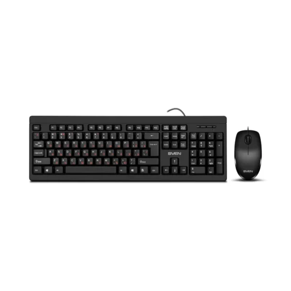 Клавиатура+Мышь SVEN KB-S320C | 104 keys, 2+1 keys, 1000DPI, Black, USB