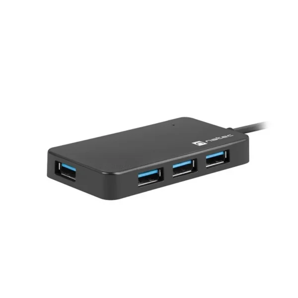 Natec SILKWORM NHU-1343 Коммуникатор USB-HUB 4port, USB-C 3.0, Black