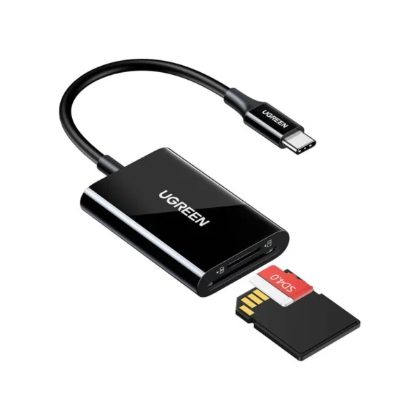 Ugreen 35622 Card Reader | USB-C, TF/SD/MS, Black