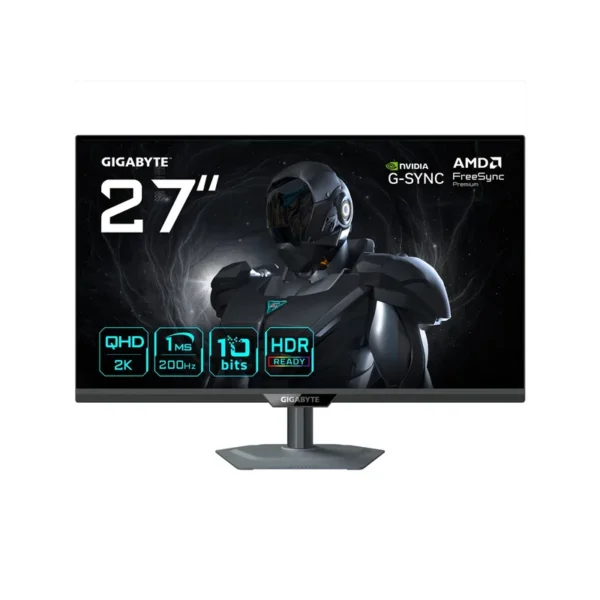 GIGABYTE G27Q2 27” 2K QHD Gaming Monitor - 2560 x 1440, 200Hz, 1ms, 350 cd/m², G-Sync Compatible, FreeSync Premium, HDR10, HDMI 2.0, Displayport 1.4