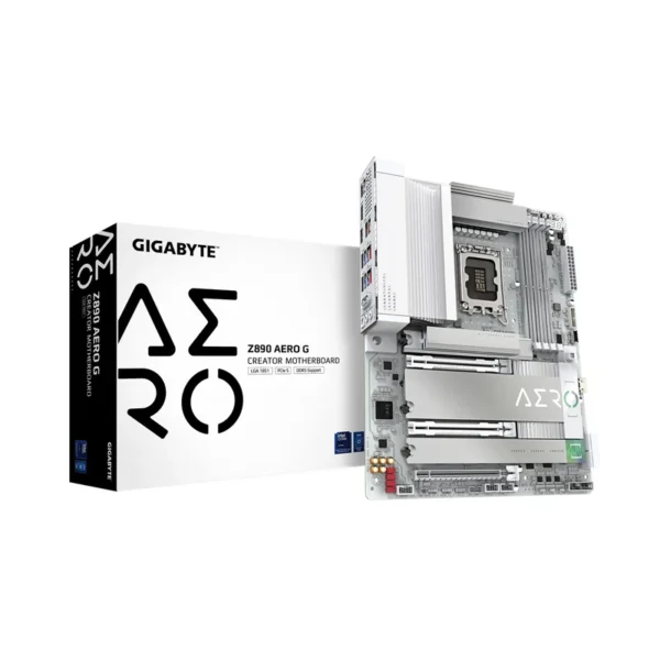 GIGABYTE Z890 AERO G Motherboard - Supports Intel Core Ultra (Series 2) CPUs, 16+1+2 phases VRM, up to 8800MHz DDR5 (OC), 1xPCIe 5.0 + 4xPCIe 4.0,Wi-Fi 7, 2.5GbE LAN, Thunderbolt 4
