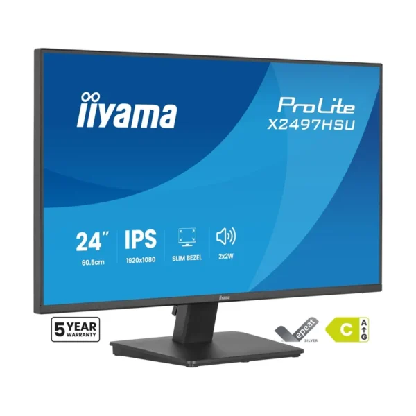 iiyama ProLite X2497HSU-B1 computer monitor 60.5 cm (23.8") 1920 x 1080 pixels Full HD LED Black