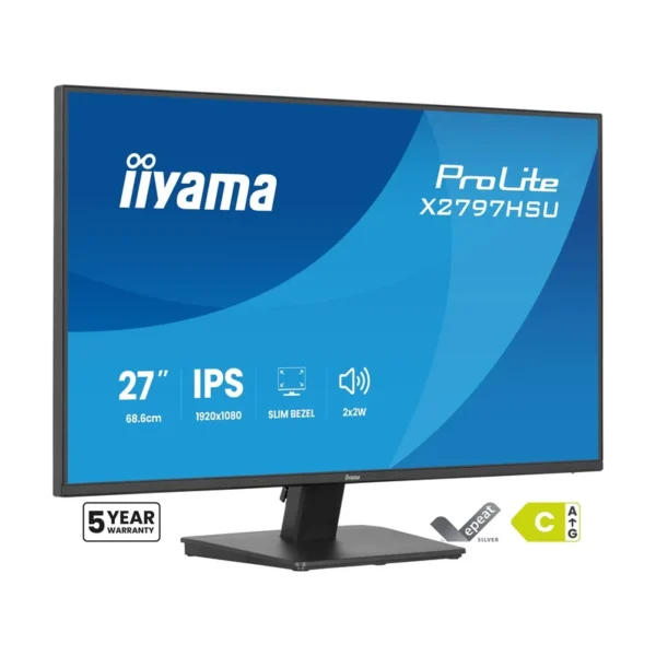 iiyama ProLite X2797HSU-B1 computer monitor 68.6 cm (27") 1920 x 1080 pixels Full HD LED Black