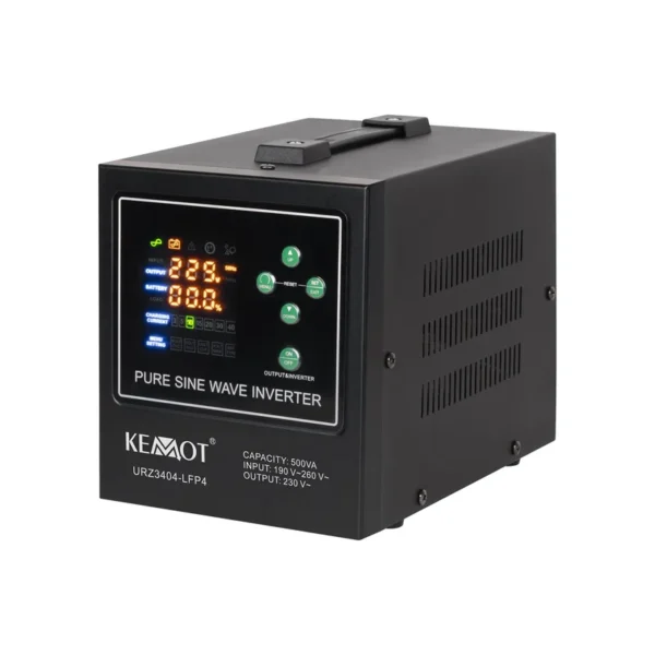 KEMOT PROsinus-500-LiFePo4 emergency power supply – a pure sine wave inverter with a 12V charging function, 230V, 500VA/300W