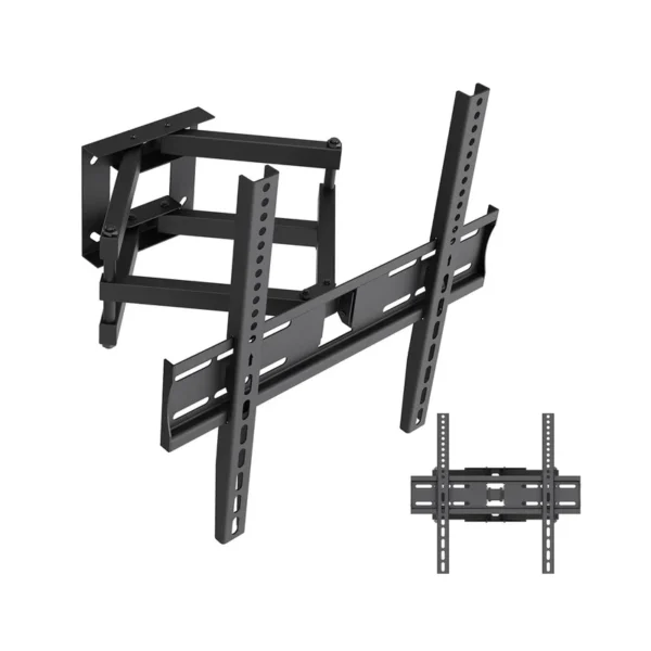 Maclean TV Mount / Bracket, max VESA 400x400, 32-70", up to 40 kg, black, tilt adjustment +12°–-12° and swivel adjustment +60°–-60°, MC-192