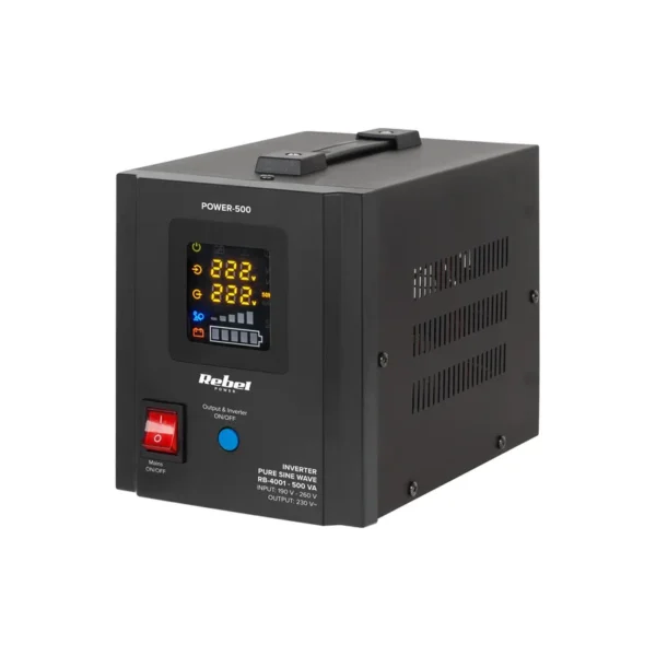 Rebel POWER-500 emergency power supply – a pure sine wave inverter with a 12V charging function, 230V, 500VA/300W