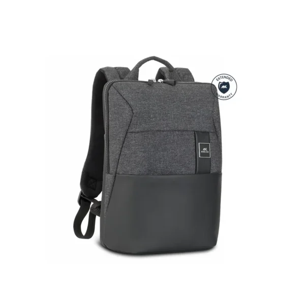 RivaCase 8825 Laptop Backpack | Black Melange, MacBook Pro and Ultrabooks, 13.3"