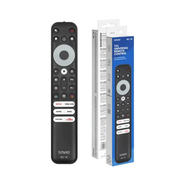 SAVIO RC-31 Universal/replacement remote control for TCL TV – SMART TV