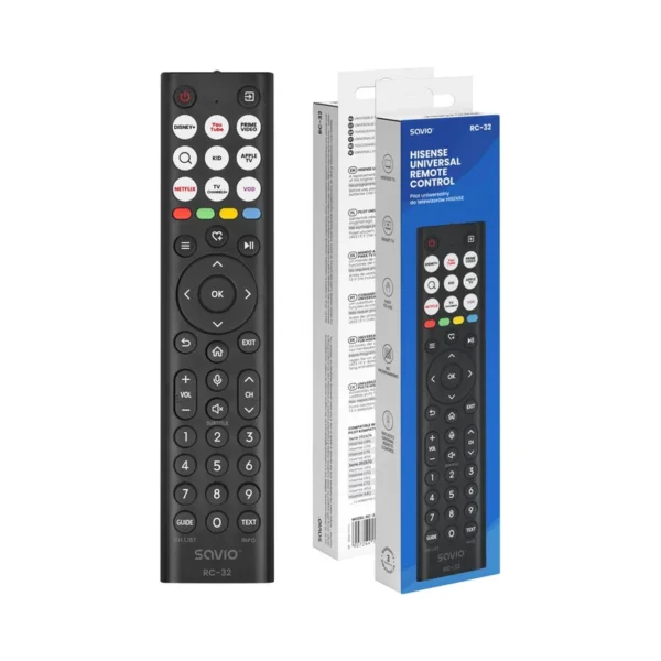 SAVIO RC-32 Universal/replacement remote control for HISENSE TV – SMART TV