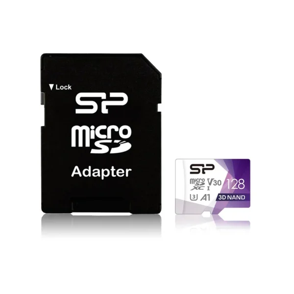 Silicon Power Superior Pro Colorful memory card 128 GB MicroSDXC Class 10 UHS-I + SD adapter (SP128GBSTXDU3V20AB)