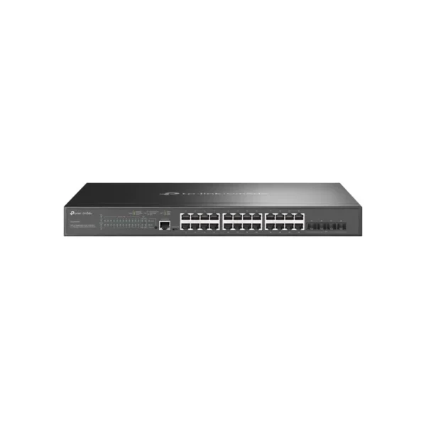 TP-Link Omada 24-Port Gigabit and 4-Port 10GE SFP+ L2+ Managed Switch with 24-Port PoE+