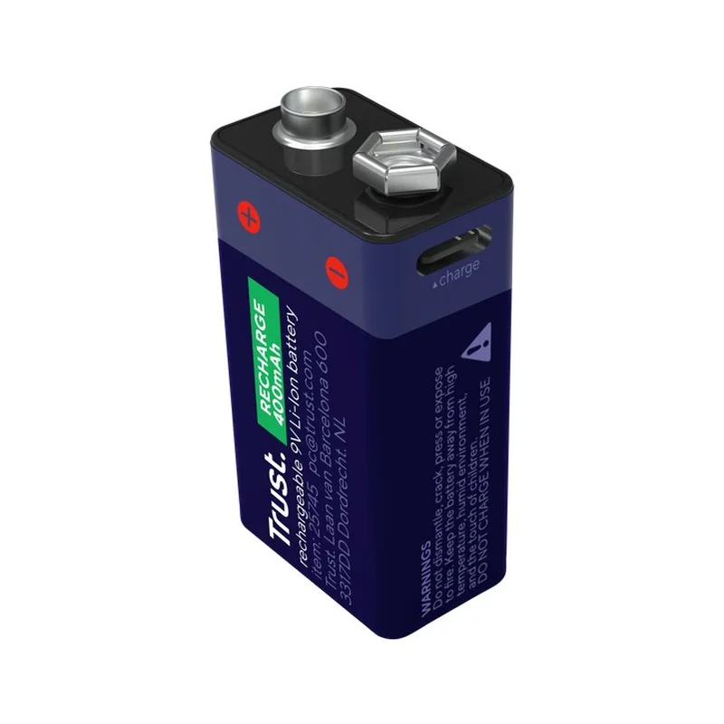 Trust USB-C rechargeable 9V battery