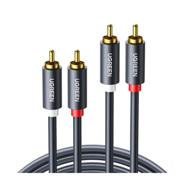 UGREEN 10518 Audio Cable | 2RCA (M) - 2RCA (M), 2m, Black