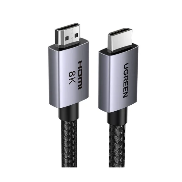UGREEN 25908 HDMI 2.1 Aluminium Case+Braid 8K60Hz, 4K240Hz, 2K240Hz Cable 1m (Black, box)