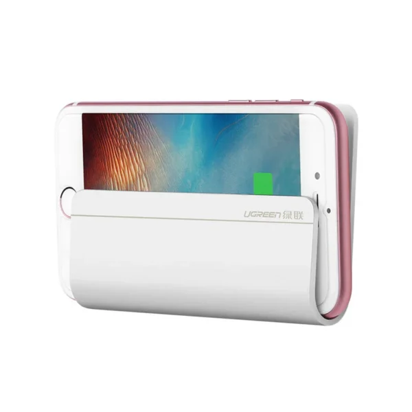 UGREEN 30394 Wall Phone Holder | With Charging, White, 118*69*18 mm