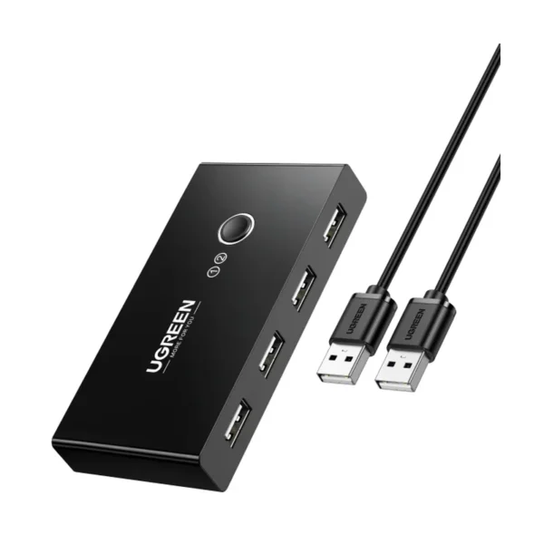 UGREEN 30767 USB 2.0 2x4 Sharing box Switch Selector up to 480Mbps Includes two 1.5m USB cables