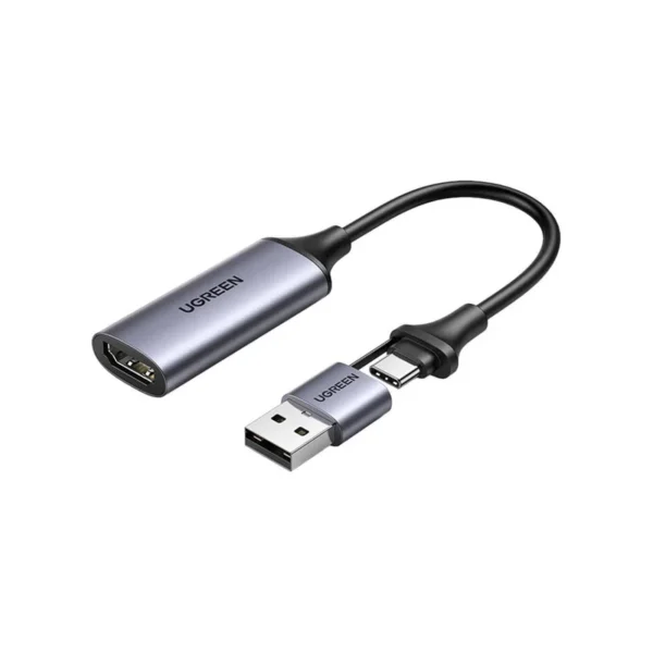 UGREEN 40189 Video Capture Card | USB A/C to HDMI Input, 1080P@30Hz