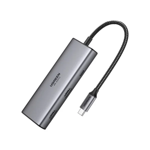 UGREEN 45379 7-in-1USB-C USB-C Hub | to 2xHDMI(4K60Hz)+2xUSB-A3.2+2xUSB-C3.2+PD(100W)
