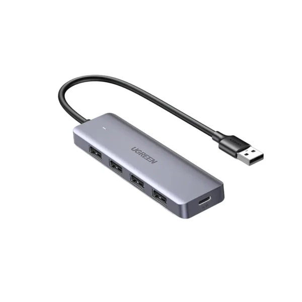 UGREEN 50985 HUB USB 3.0 to 4xUSB 3.0 (Gray), Support 10TB hard drive Speed up to 5Gbps