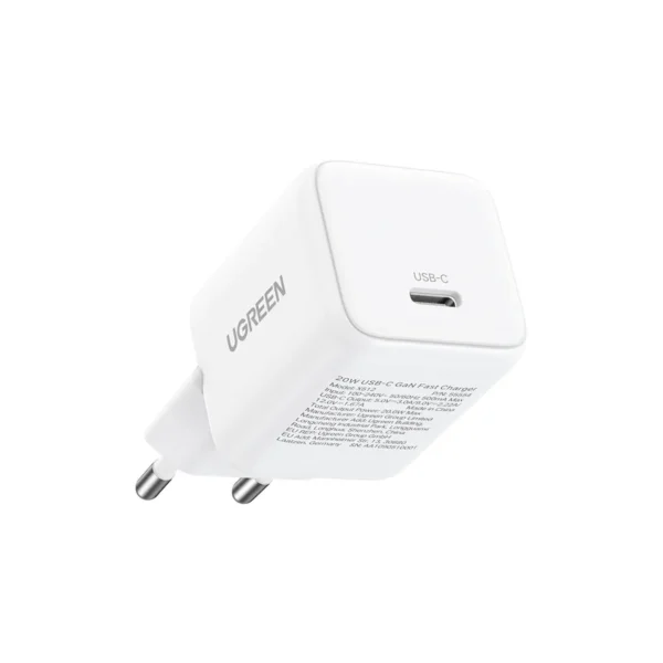 UGREEN 55554 20W USB-C GaN Fast Charger (White)