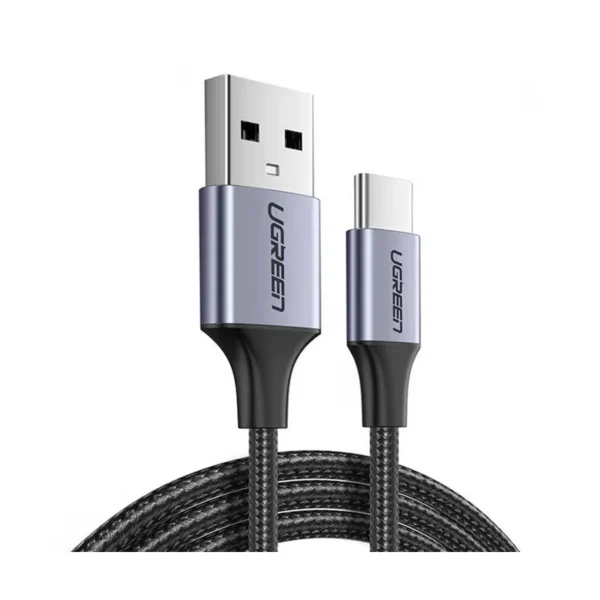 UGREEN 60408 USB-C (M) to USB 2.0 A (M) Cable, 3 m, 480 Mbps, 18 W, black, aluminum body + nylon braiding