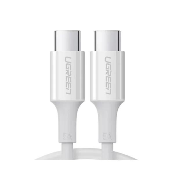 UGREEN 60552 USB-C 2.0 Male to USB-C 2.0 Male Cable, 2 m, up to 480 Mbps, 100 W, white