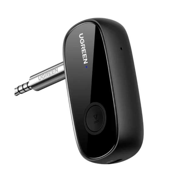 UGREEN 70304 Bluetooth 5.1 Receiver Audio Adapter APTX with Mic+Button, HIFI/SBC/AAC/apt-X/apt-X LL, Operating Time: up to 10hours
