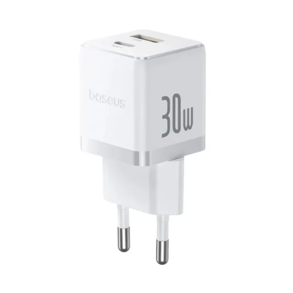 Baseus Palm 30W USB-C USB-A wall charger White
