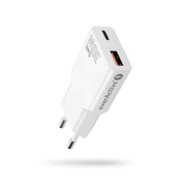 Charger 1 x USB, 1 x USB-C Quick Charge 3.0 30W SUPER SLIM white