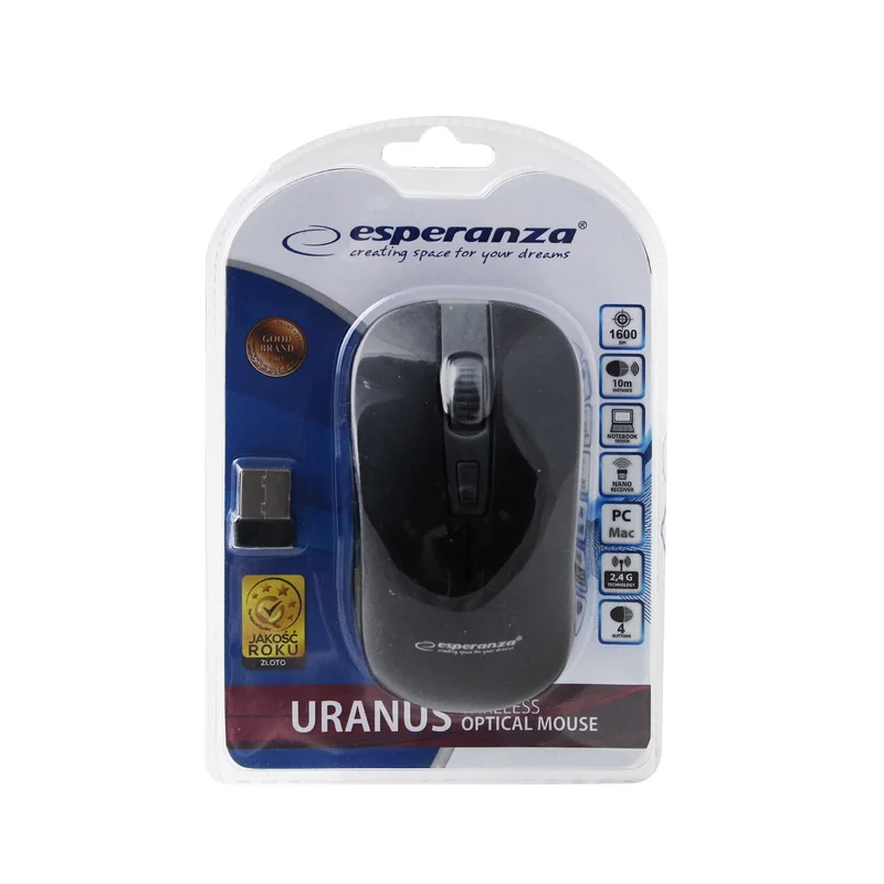 Esperanza EM126EK mouse RF Wireless Optical 1600 DPI