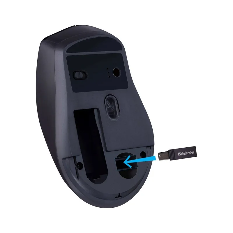 MOUSE DEFENDER EFFECT X MS-095 RF BLACK 1600dpi 6P