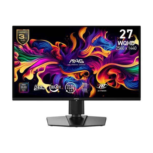 MSI MAG 274QP QD-OLED X24 computer monitor 67.3 cm (26.5") 2560 x 1440 pixels Wide Quad HD Black
