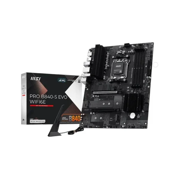 MSI Pro B840-S EVO WIFI6E AMD B840 Socket AM5 ATX